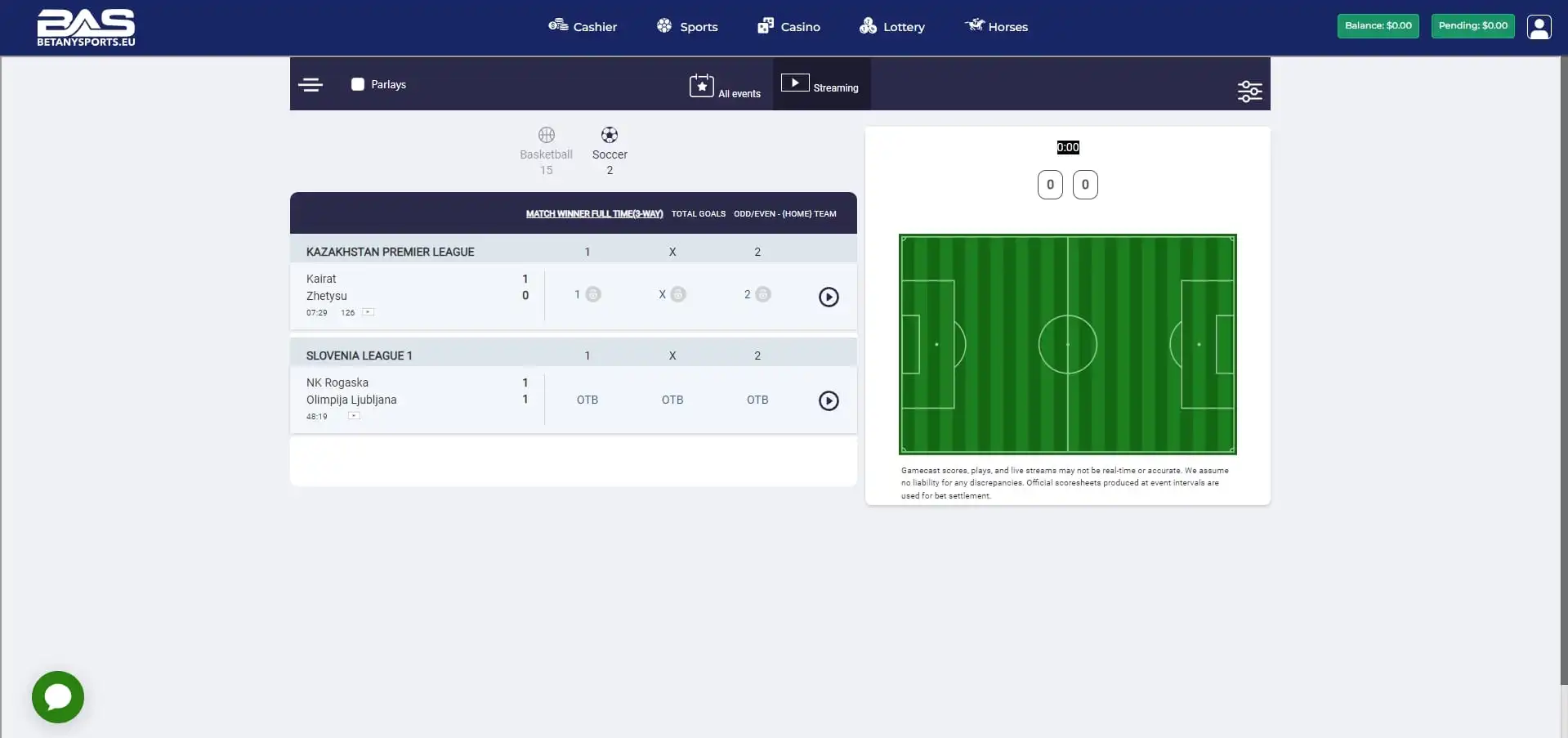 Apostas ao Vivo BetAnySports Apostas ao Vivo BetAnySports